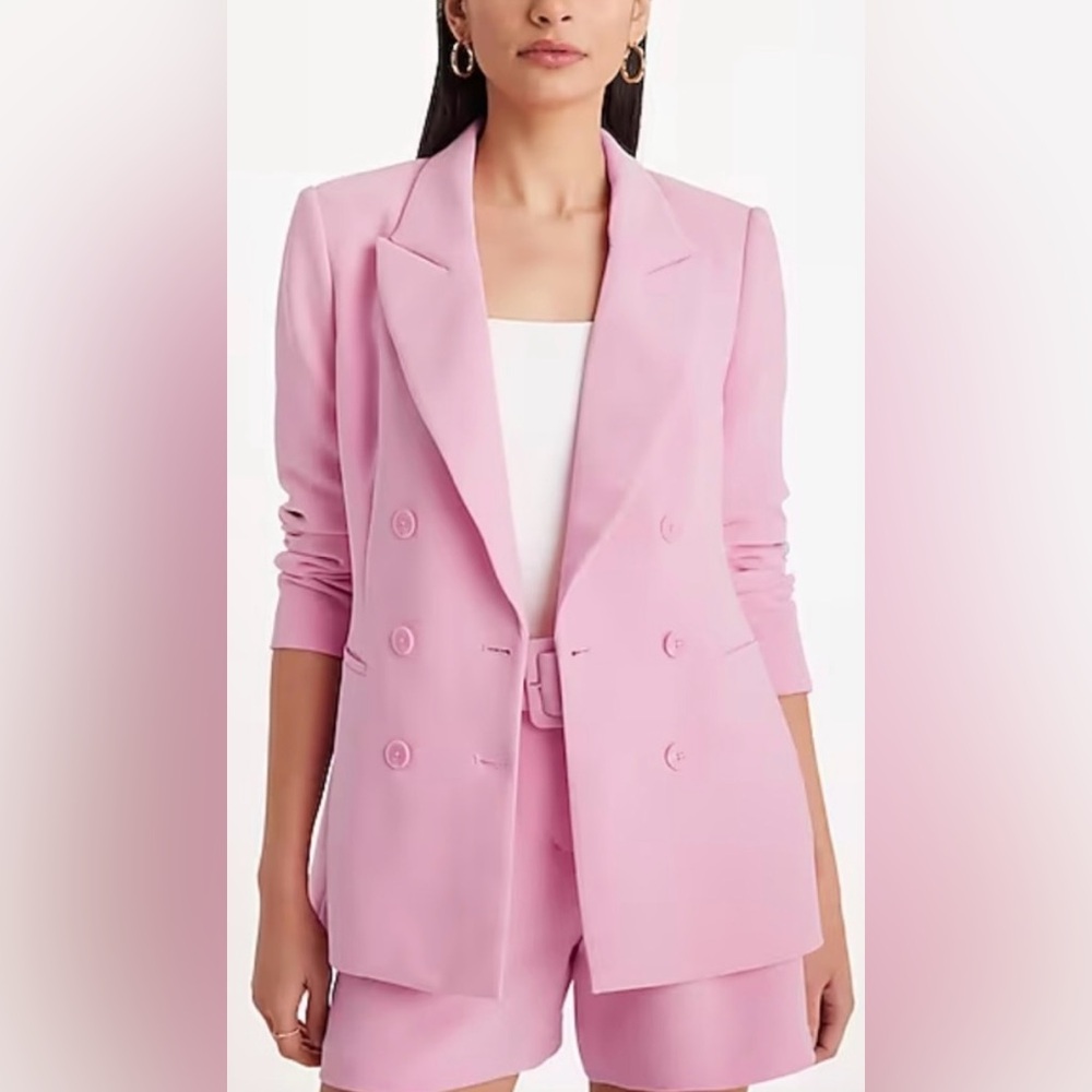 Express Light Pink Double-Breasted Blazer